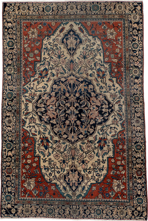 Antique Far.Sarouk Area Rug (3' x 4')