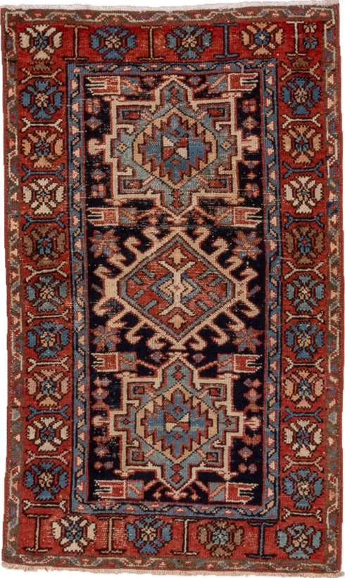 Antique Karaje Area Rug (2' x 4')