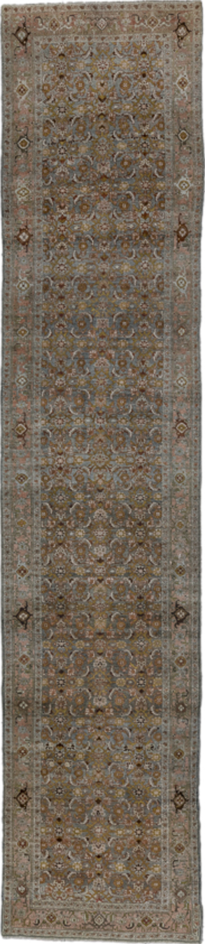 Antique Bidjar Runner Rug (3' x 16')