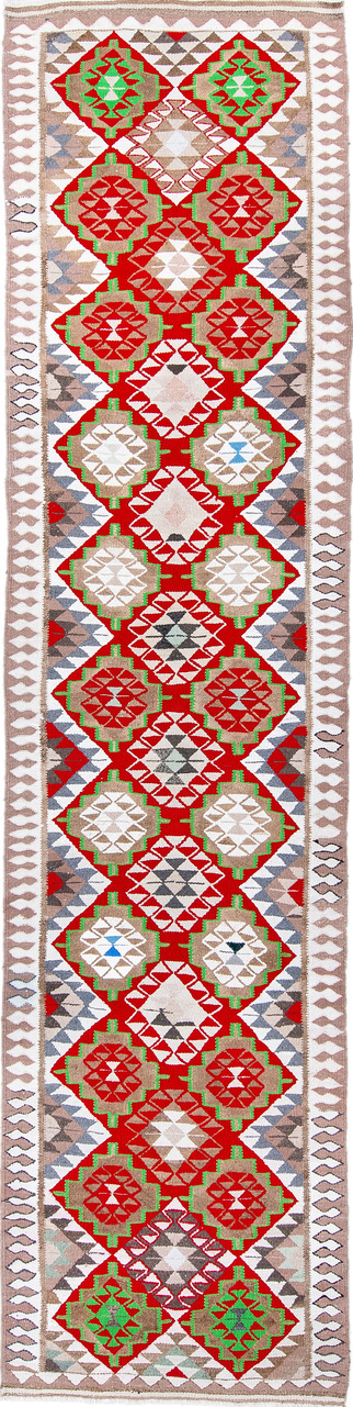 Vintage Kilim Runner Rug (3' x 13')