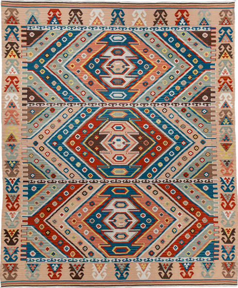 Antique Kilim Area Rug (8' x 9')