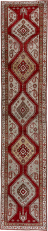 Antique Oushak Runner Rug (3' x 15')