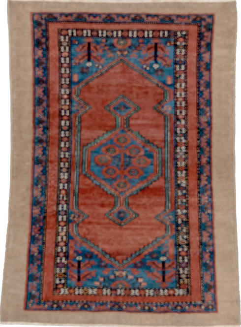 Antique Cam Hamadan Area Rug (2' x 4')