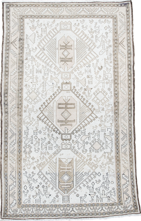 Antique Sumak Area Rug (3' x 5')