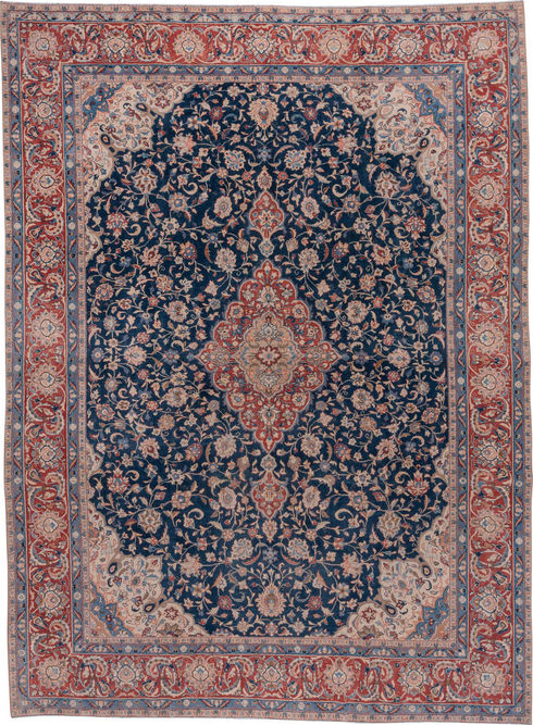 Vintage Kashan Area Rug (8' x 11')
