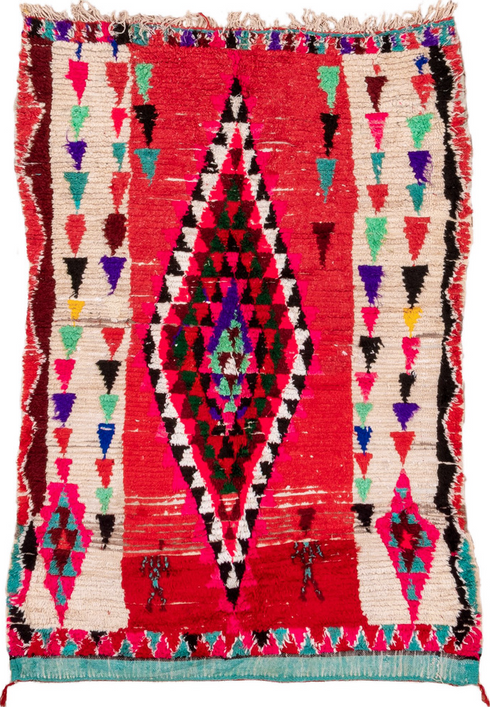 Vintage Moroccan Area Rug (4' x 5')