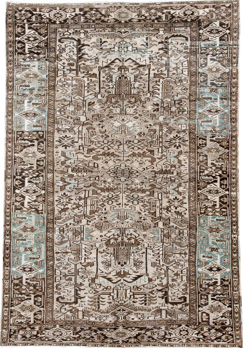 Antique Heriz Area Rug (7' x 10')