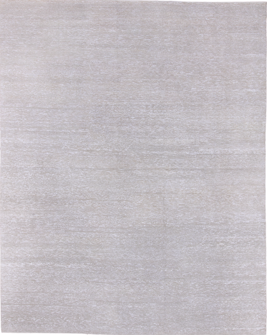 11' x 15' one-of-a-kind handmade vintage Sari Silk oversize rug. Color palette: dark gray, dim gray, gainsboro, gray