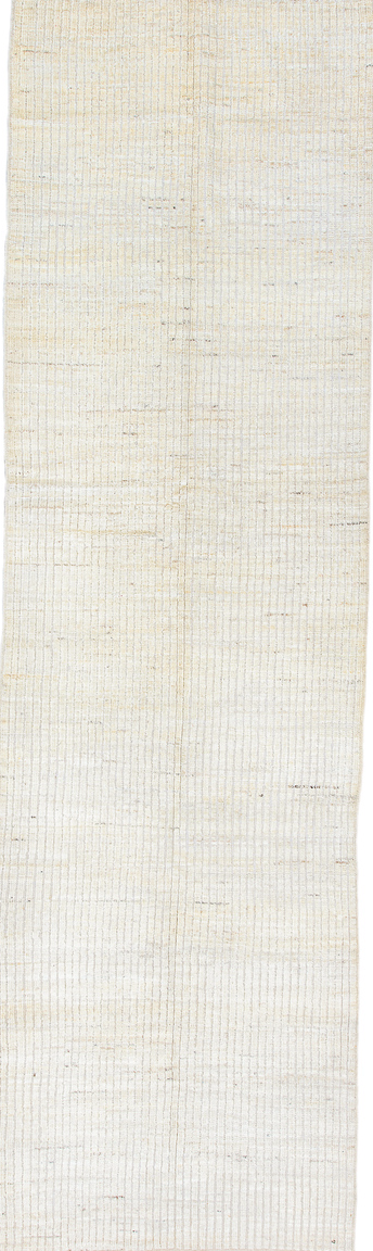 3' x 11' one-of-a-kind handmade vintage Tulu runner rug. Color palette: dark gray, gainsboro, gray, light blue, light gray