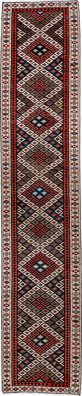 Antique Kilim Runner Rug (3' x 15')