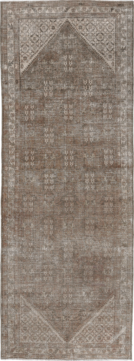 2' x 2' one-of-a-kind handmade vintage small size rug. Color palette: pink, gray, light gray, brown, off-white, dim gray