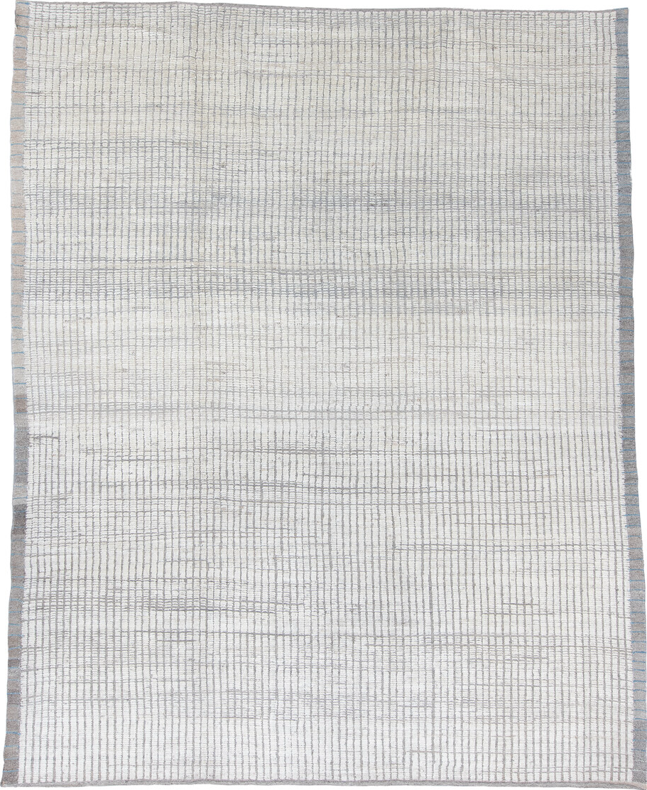 12' x 15' one-of-a-kind handmade vintage Tulu oversize rug. Color palette: black, dark gray, dim gray, gainsboro, gray