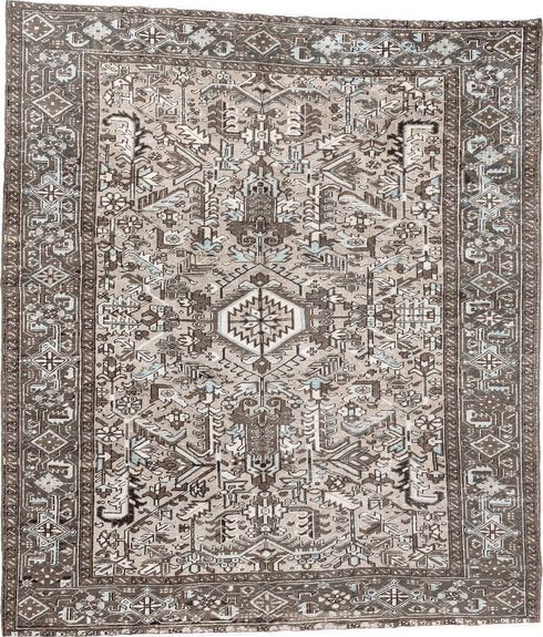 Antique Heriz Area Rug (8' x 9')
