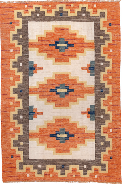 Antique Rollaken Area Rug (6' x 9')