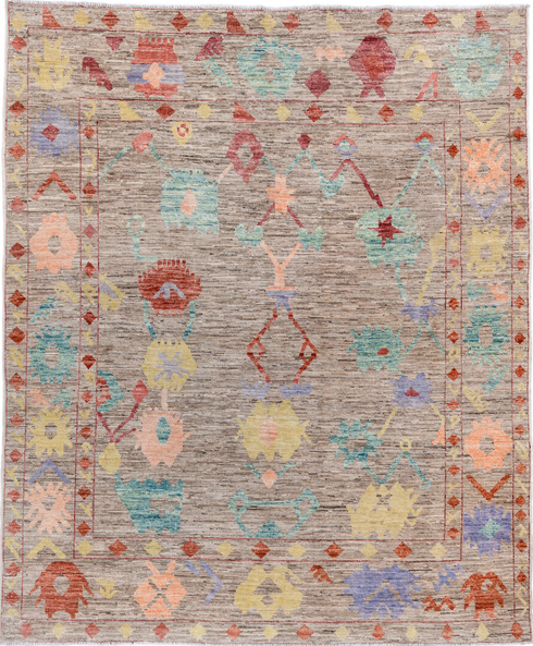 Vintage Oushak Area Rug (8' x 9')