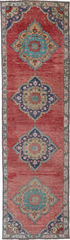 Antique Oushak Runner Rug (3' x 11')