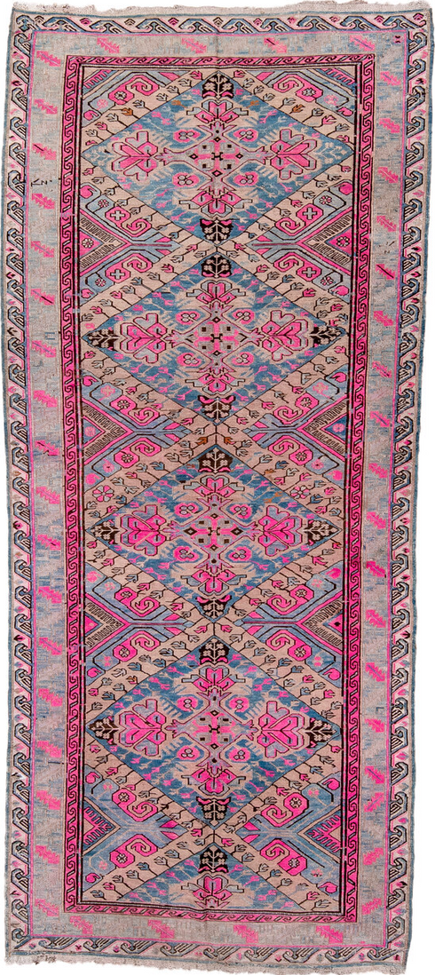 Antique Sumak Runner Rug (4' x 10')
