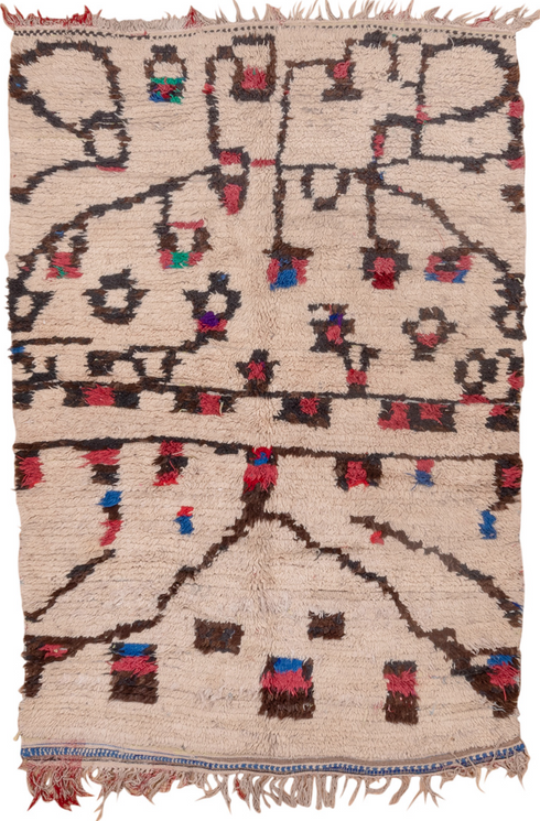 Vintage Moroccan Area Rug (4' x 6')