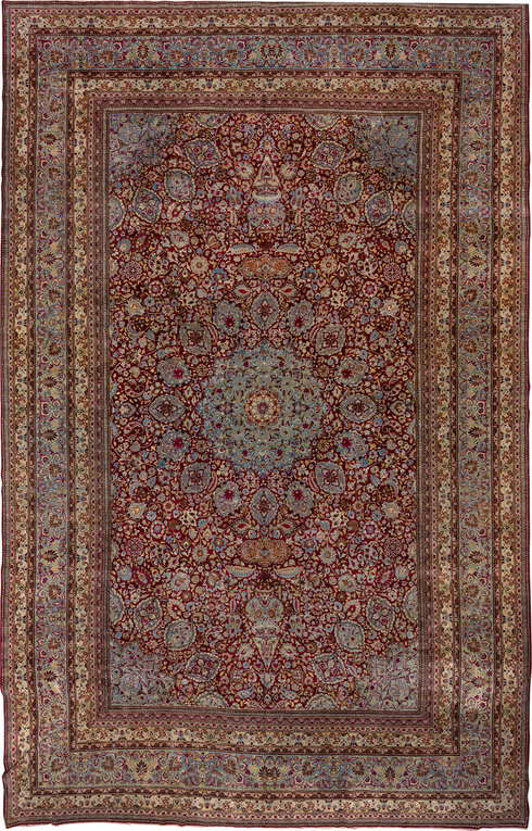 Antique Kerman Area Rug (11' x 17')