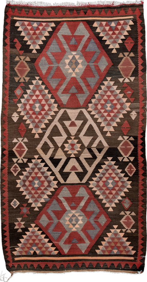 Antique Kilim Area Rug (4' x 7')