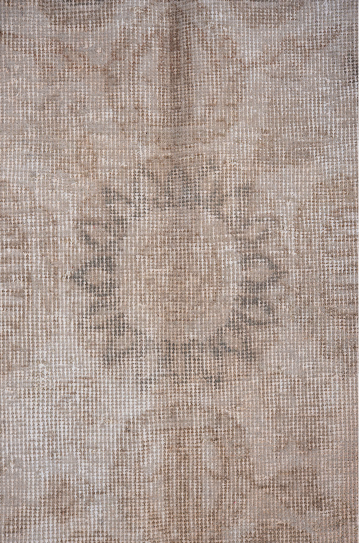 6' x 10' one-of-a-kind handmade vintage Sparta large size rug. Color palette: gainsboro, gray, light gray, off-white, pink