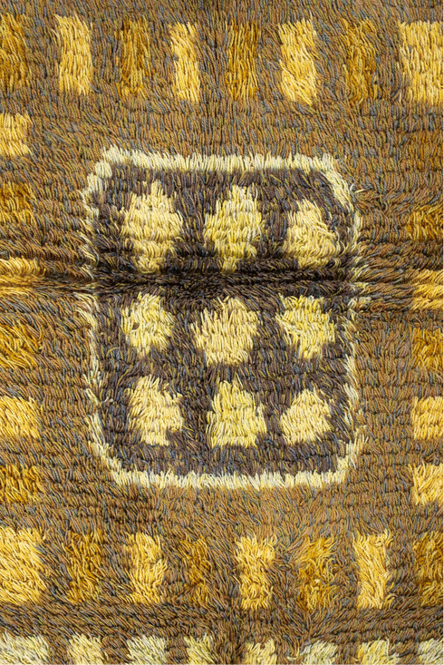 Vintage Rya-Swedish Area Rug (4' x 5')