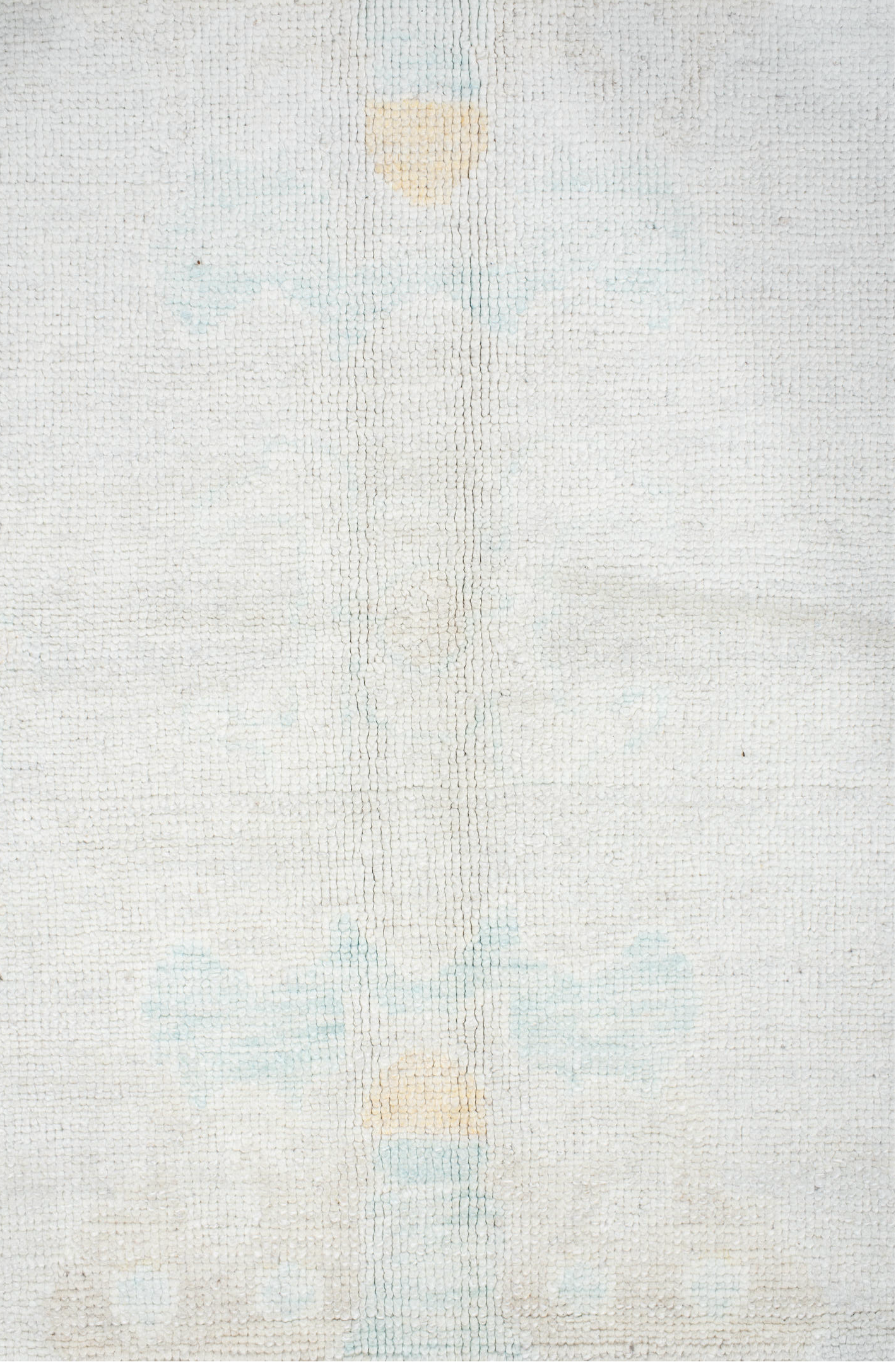 8' x 11' one-of-a-kind handmade vintage Oushak large size rug. Color palette: off-white, gray, light gray, whitesmoke