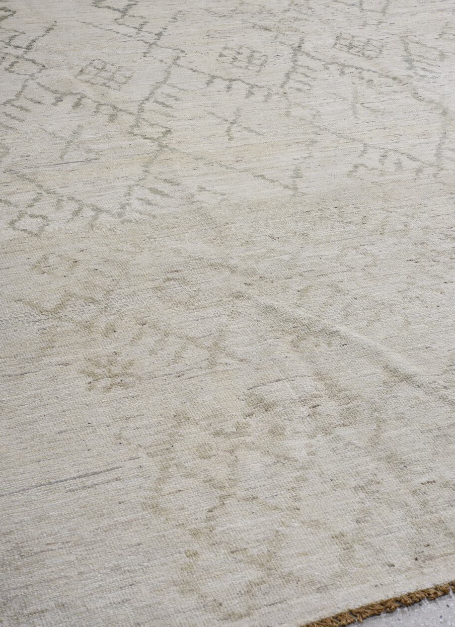 8' x 11' one-of-a-kind handmade vintage Oushak large size rug. Color palette: brown, gainsboro, gray, light gray, linen