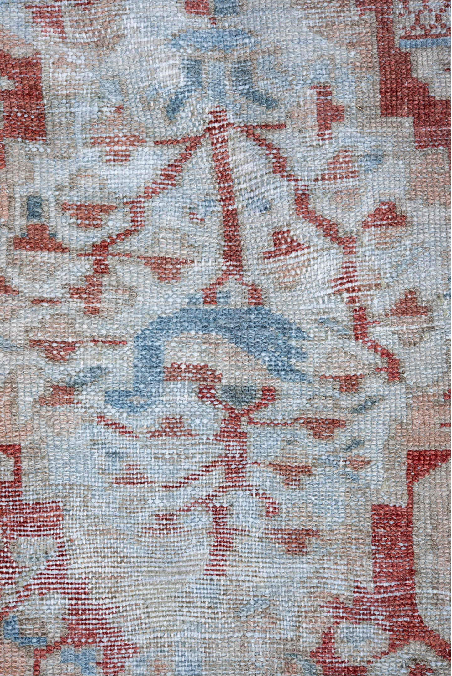 10' x 13' one-of-a-kind handmade vintage Baktiary large size rug. Color palette: blue, brown, gray, indian red, light blue