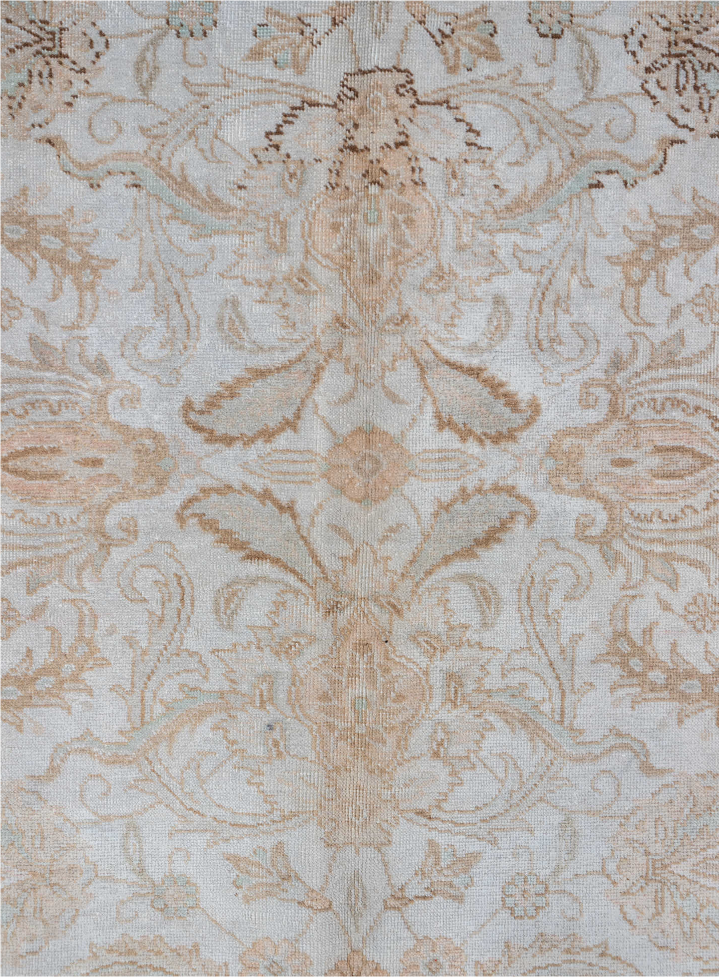 9' x 12' one-of-a-kind handmade vintage Tabriz large size rug. Color palette: dark gray, gainsboro, gray, light gray