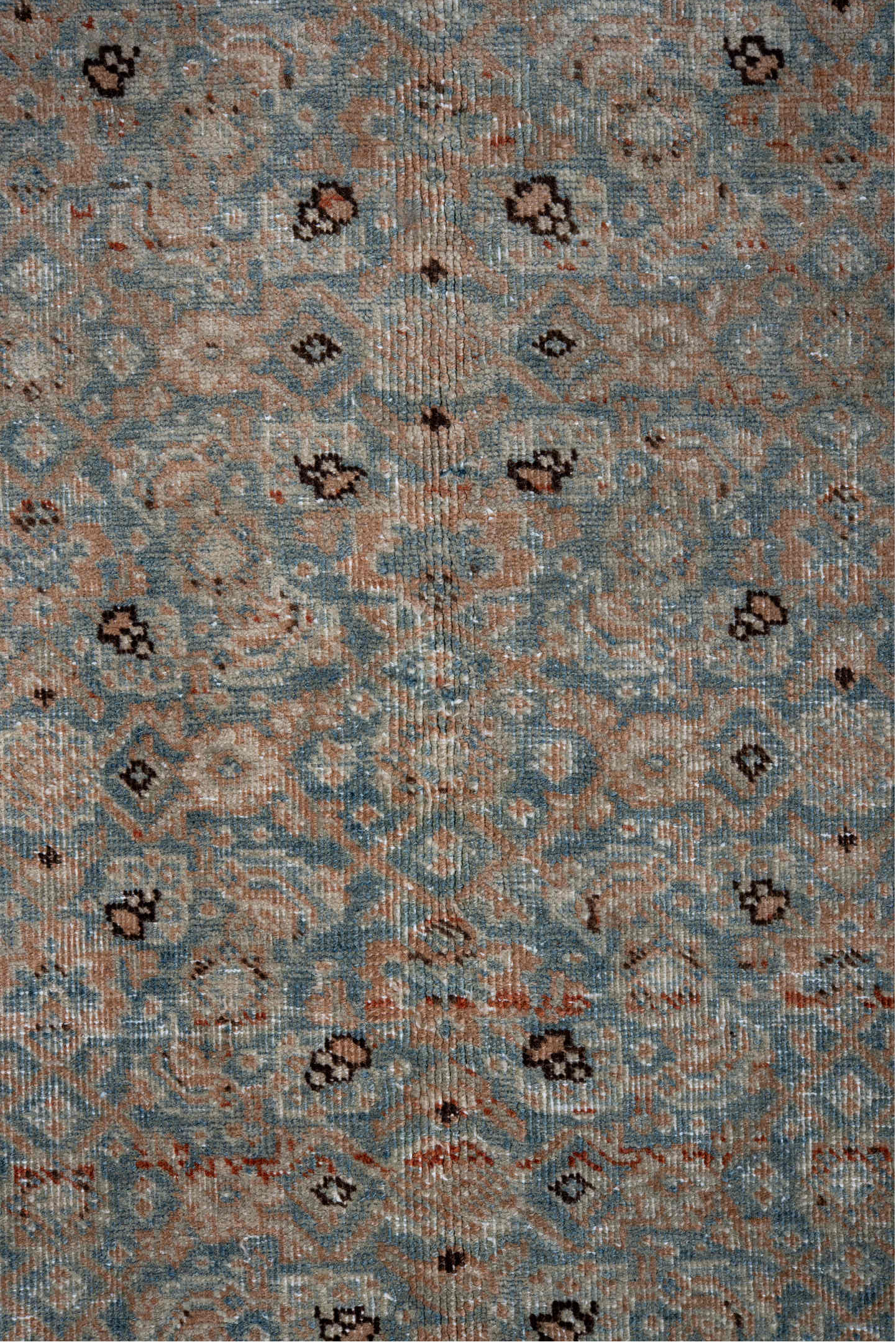 6' x 9' one-of-a-kind handmade vintage Tabriz medium size rug. Color palette: brown, dark gray, dim gray, gray, light gray