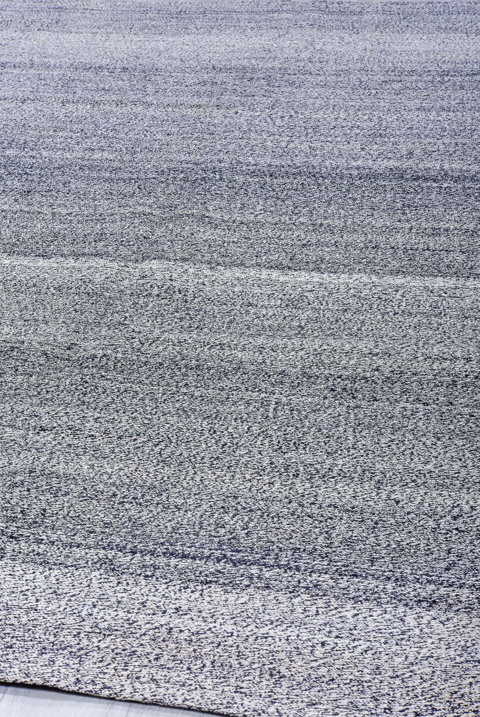 9' x 12' one-of-a-kind handmade vintage Tulu large size rug. Color palette: blue, dark gray, gainsboro, gray, light blue