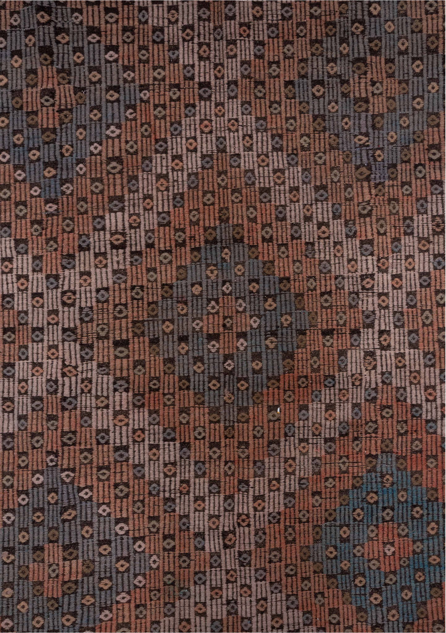 6' x 11' one-of-a-kind handmade vintage Jijim large size rug. Color palette: black, brown, dim gray, gray, light gray