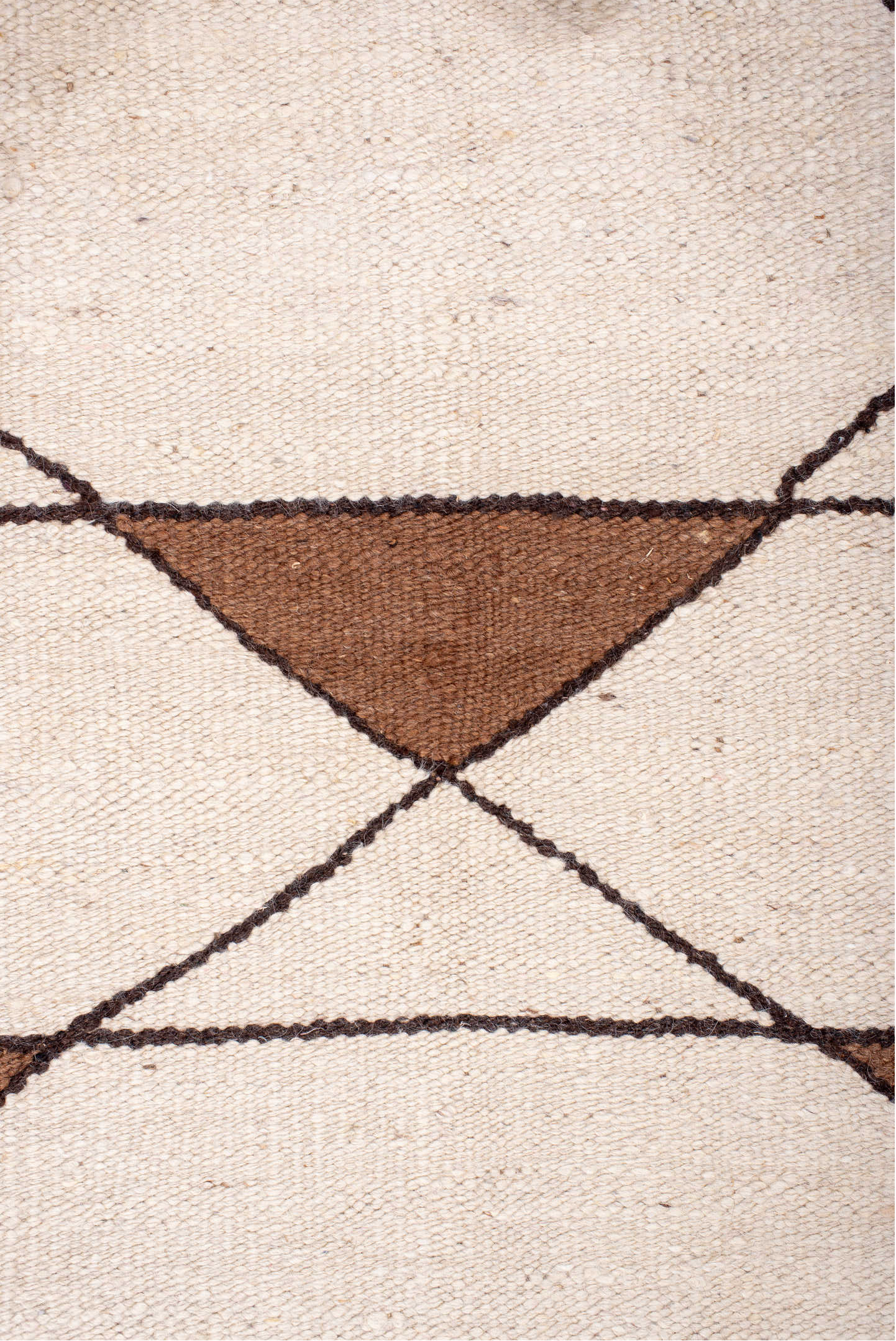 6' x 9' one-of-a-kind handmade vintage Kilim medium size rug. Color palette: brown, floral white, gray, light gray, linen