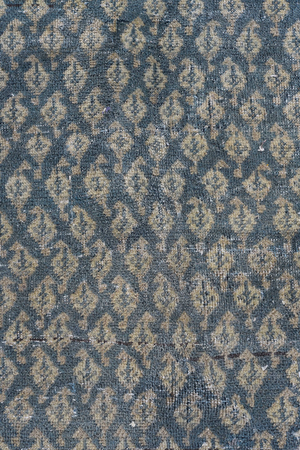 7' x 10' one-of-a-kind handmade vintage Tabriz large size rug. Color palette: arapawa, black, blue, charcoal, dark gray