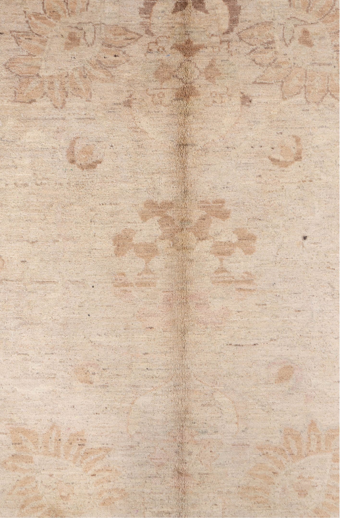 10' x 14' one-of-a-kind handmade vintage Tabriz large size rug. Color palette: brown, gray, off-white, orange, pink