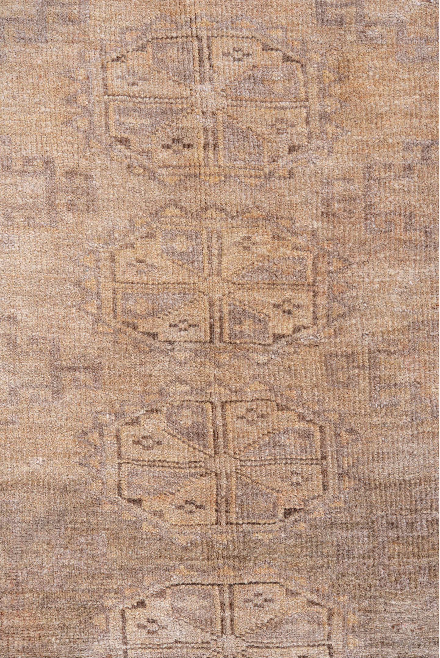5' x 6' one-of-a-kind handmade vintage Bokara rug. Color palette: antiquewhite, brown, gray, light gray, off-white, orange