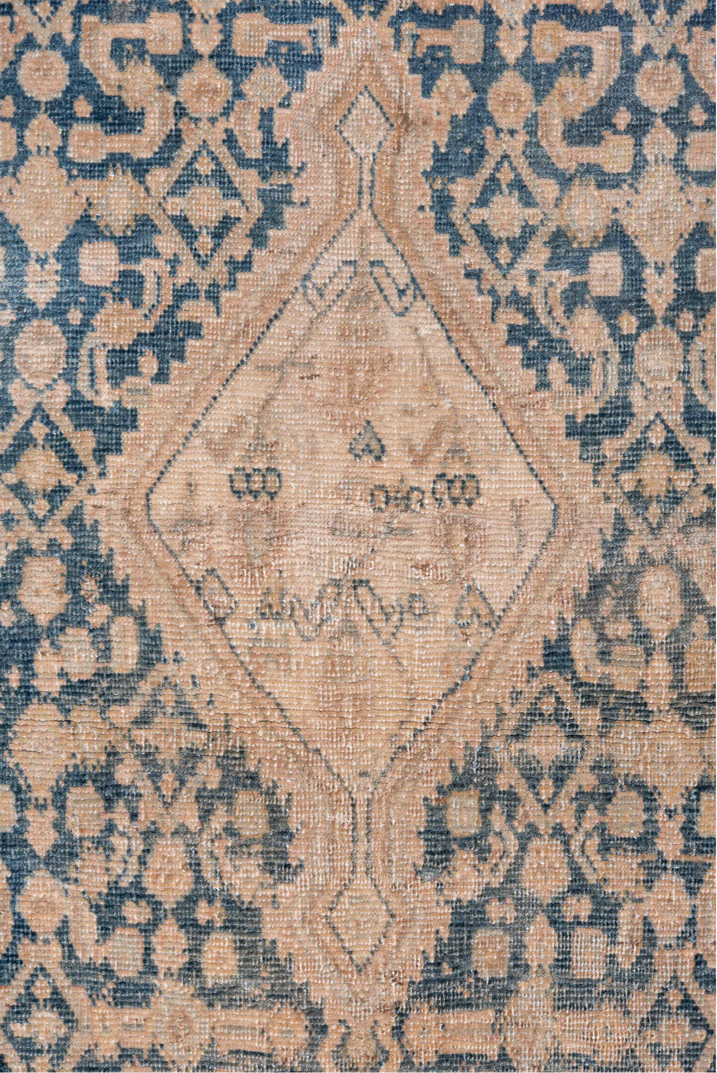 3' x 5' one-of-a-kind handmade vintage Tabriz small size rug. Color palette: black, blue, brown, dim gray, gainsboro, gray