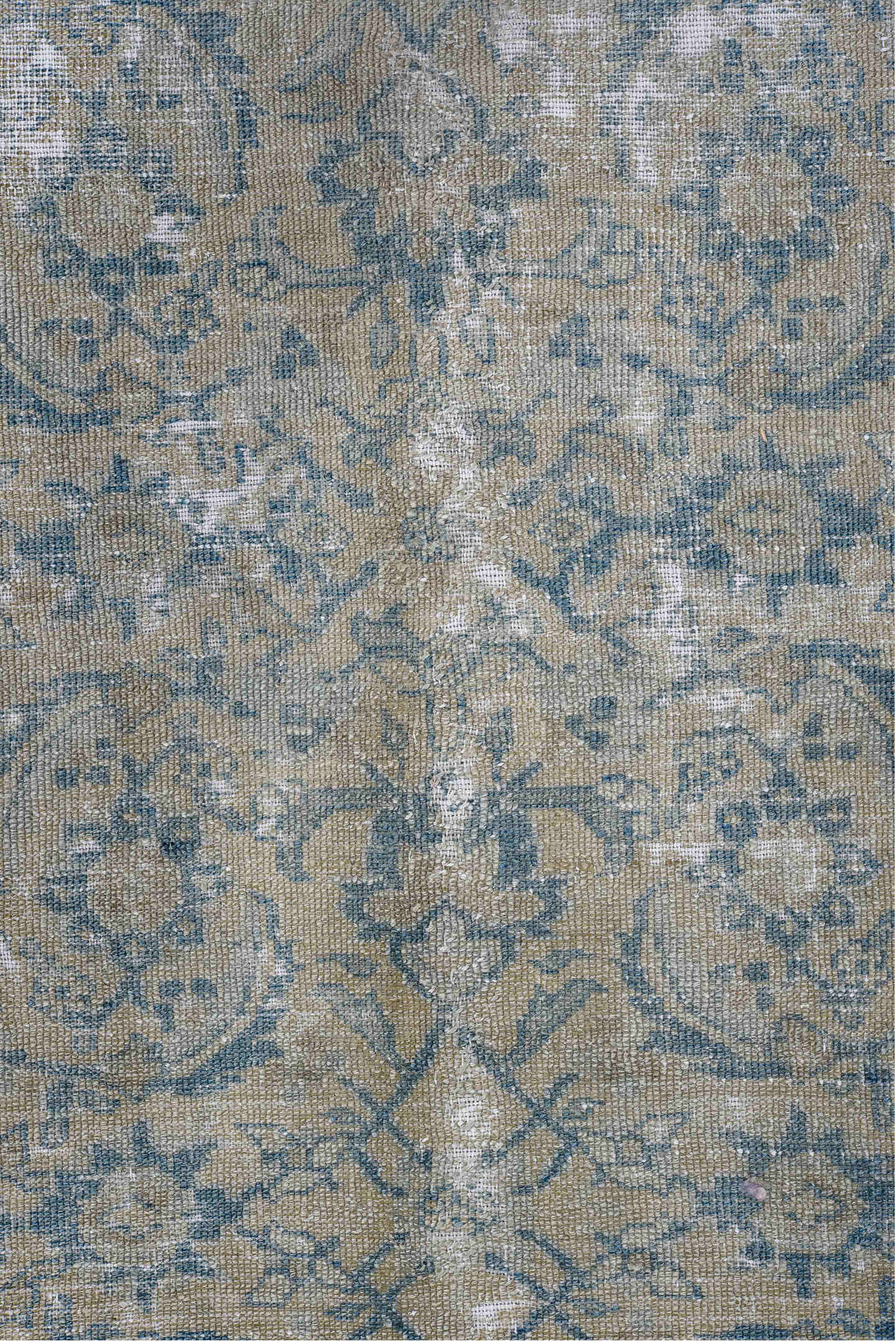 7' x 11' one-of-a-kind handmade vintage Sivas large size rug. Color palette: black, blue, charcoal, dark gray