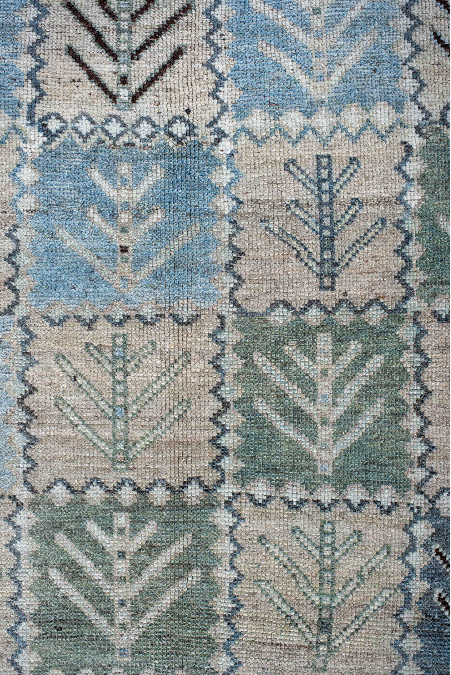 4' x 7' one-of-a-kind handmade vintage Gabbe rug. Color palette: arapawa, black, blue, dark slate gray, dim gray, gray