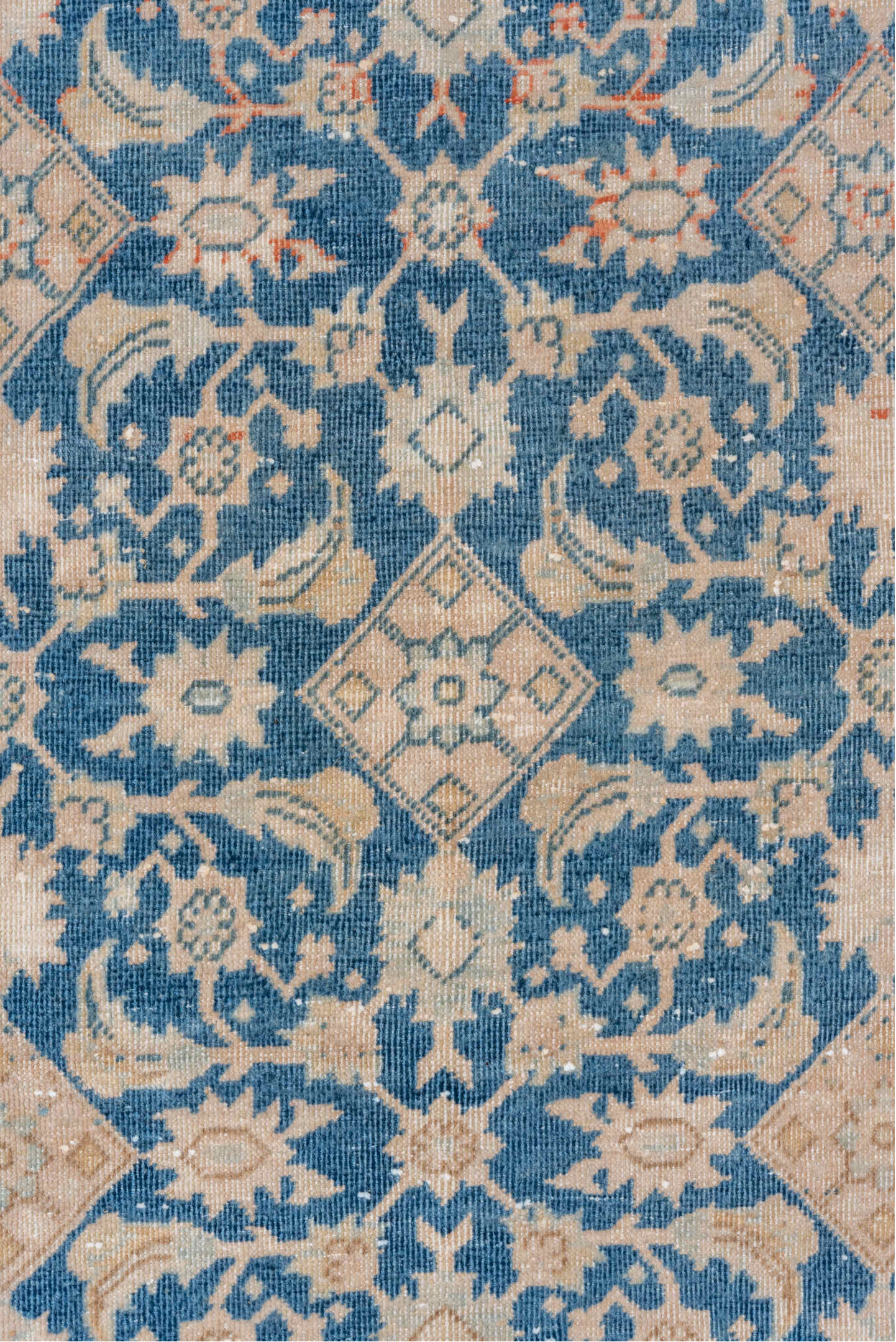 7' x 10' one-of-a-kind handmade vintage Tabriz large size rug. Color palette: arapawa, blue, dark gray, dim gray, gray