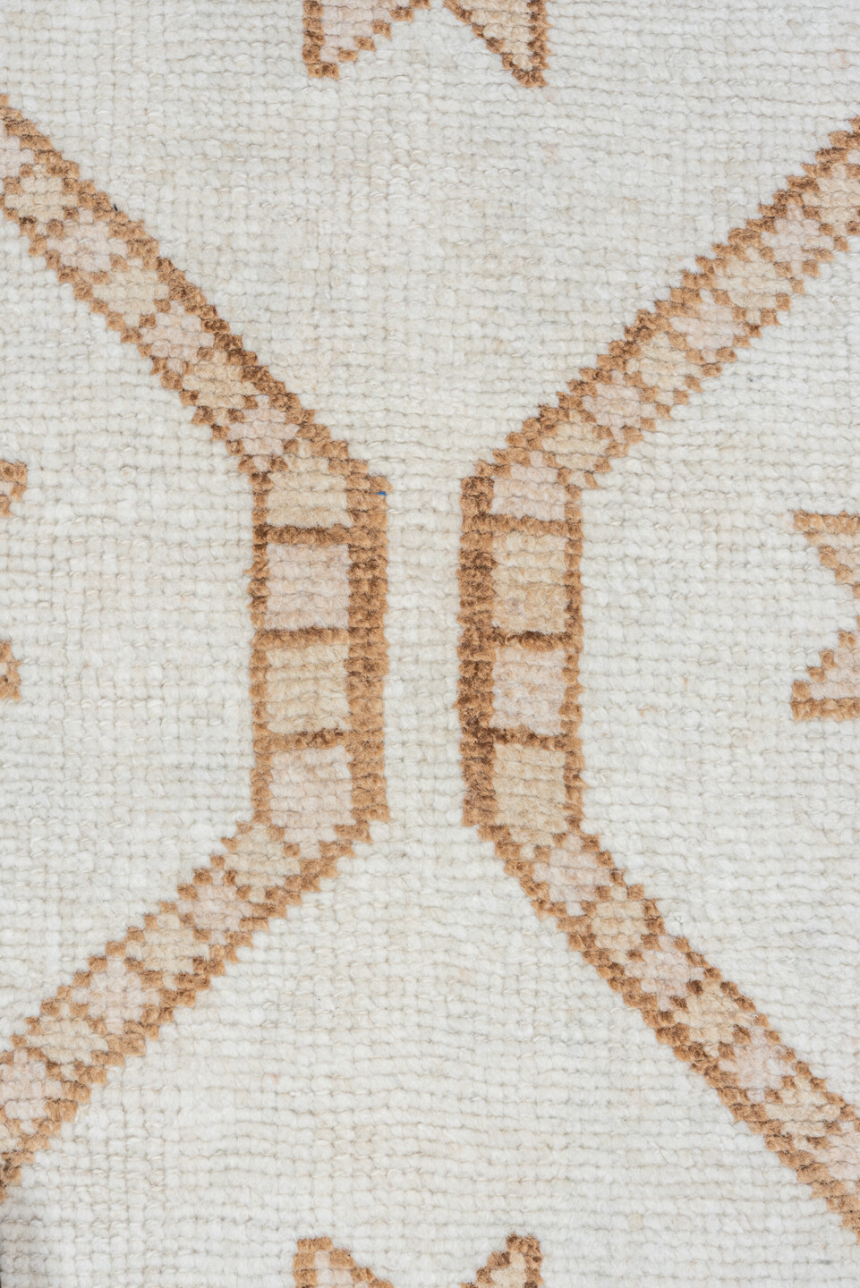 3' x 14' one-of-a-kind handmade vintage Kars runner rug. Color palette: brown, gainsboro, gray, light gray, off-white, pink