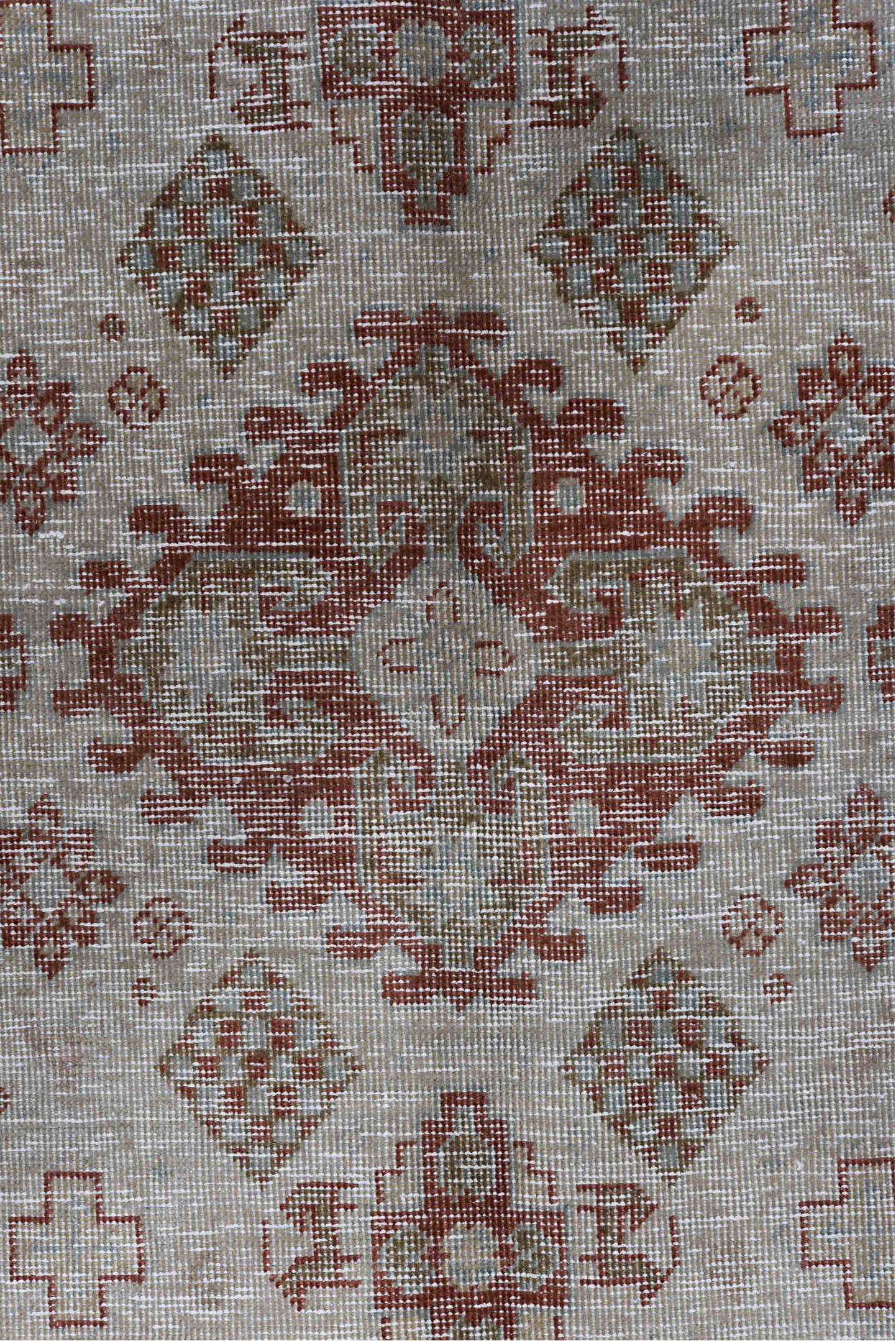 10' x 12' one-of-a-kind handmade vintage Veece large size rug. Color palette: black, brown, dark gray, dim gray, gainsboro