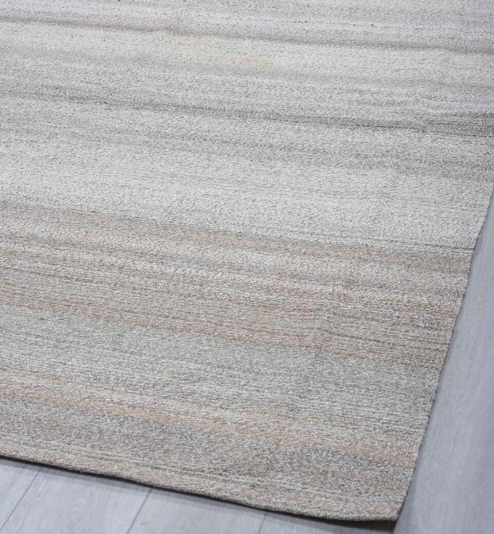 3' x 13' one-of-a-kind handmade vintage Kilim runner rug. Color palette: black, charcoal, dark gray, gainsboro, gray