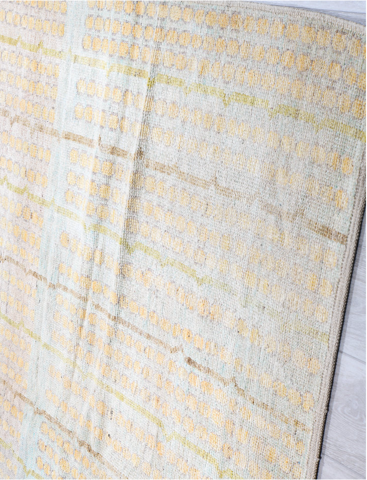 13' x 19' one-of-a-kind handmade vintage Tulu oversize rug. Color palette: antiquewhite, black, brown, burlywood, charcoal