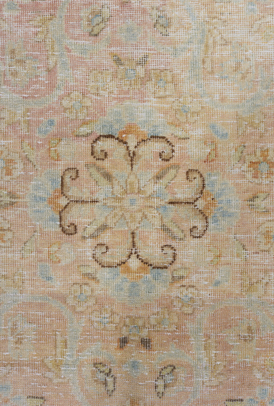 8' x 11' one-of-a-kind handmade vintage Meshed large size rug. Color palette: black, brown, dark gray, gainsboro, gray