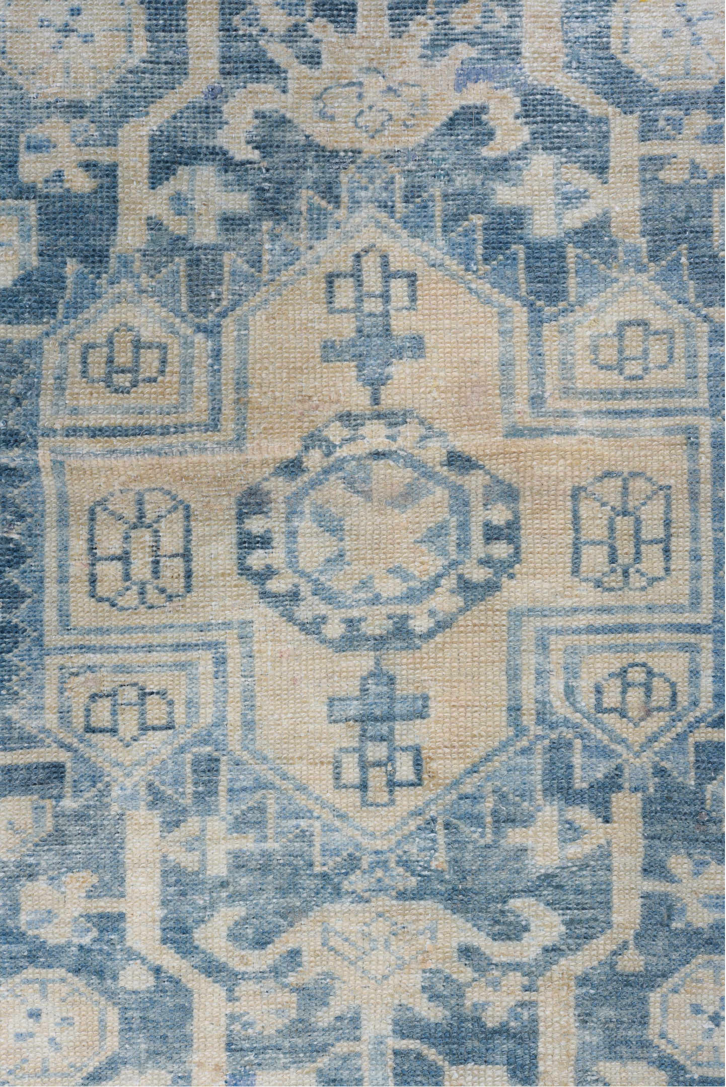 3' x 6' one-of-a-kind handmade vintage Malayer small size rug. Color palette: black, blue, dark gray, gainsboro, gray