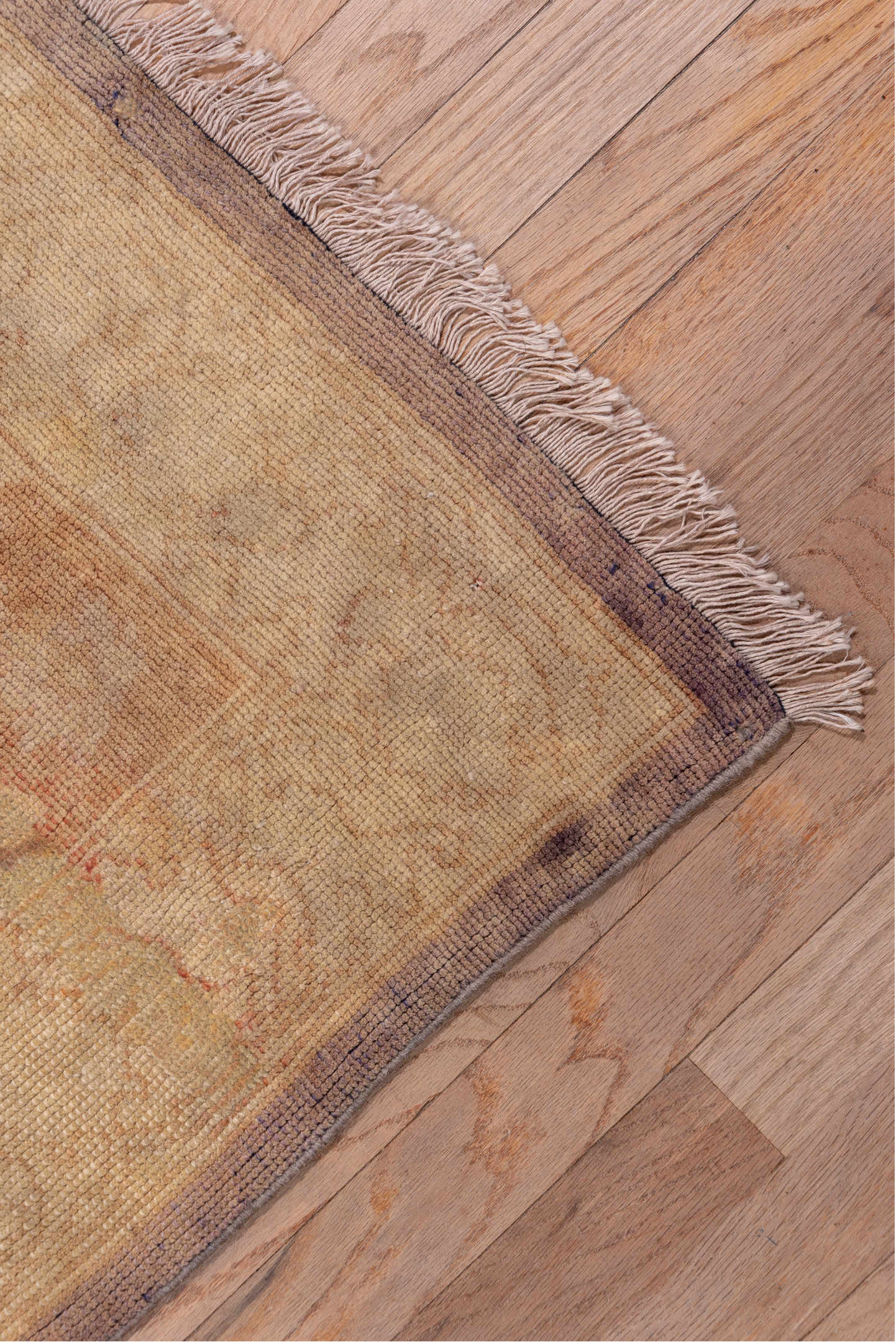 13' x 13' one-of-a-kind handmade vintage Sivas oversize rug. Color palette: brown, off-white, orange, tan