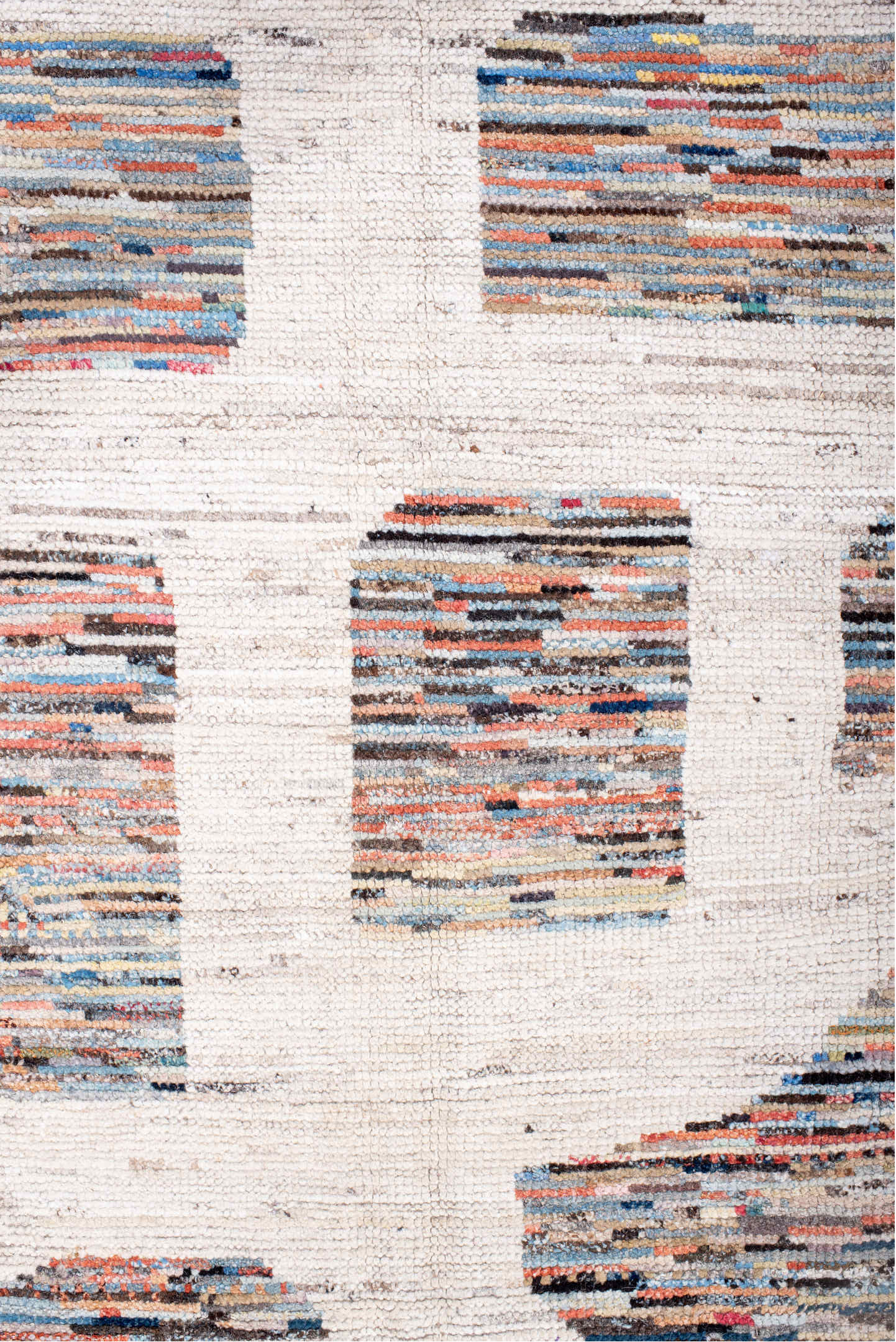 8' x 11' one-of-a-kind handmade vintage Tulu large size rug. Color palette: blue, brown, dark gray, dark salmon, fiord, gray