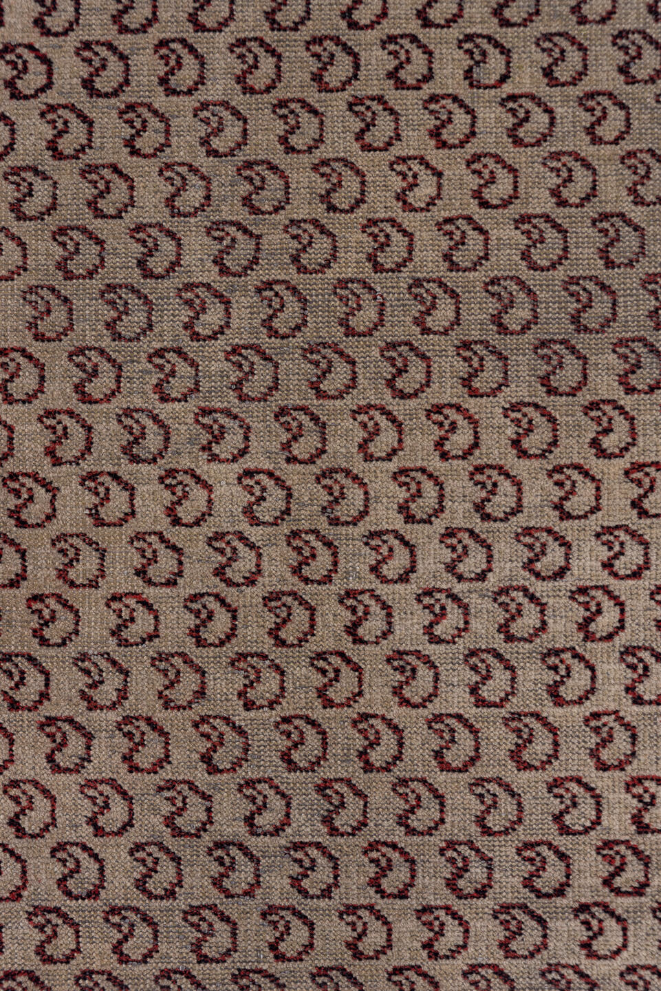 3' x 9' one-of-a-kind handmade vintage Sarab runner rug. Color palette: black, blue, brown, charcoal, gray, pink, red